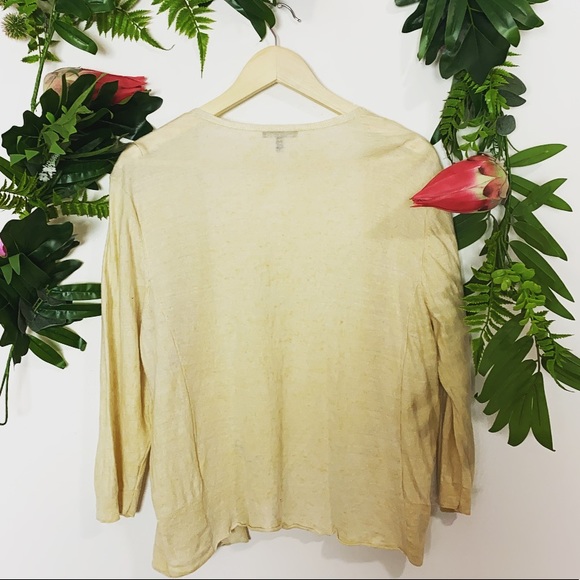 Eileen Fisher Linen Cardigan Sweater XL - Picture 4 of 5